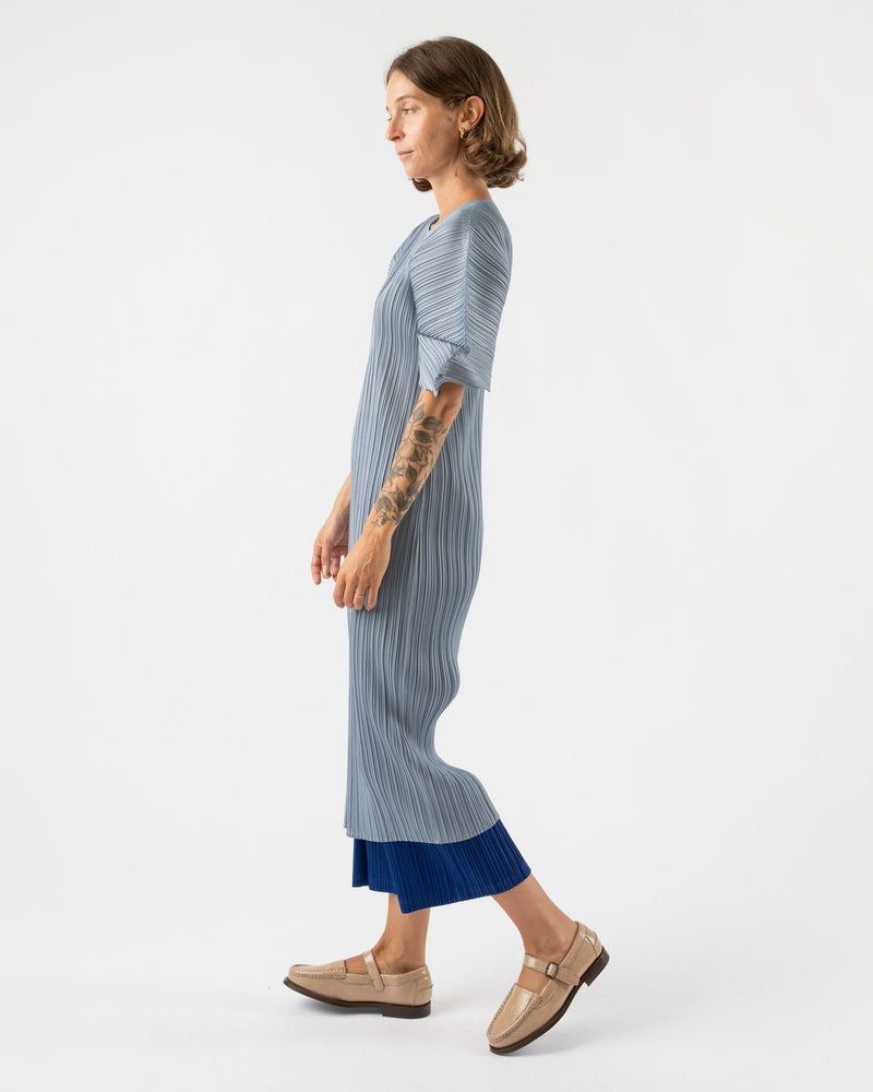 Pleats Please Issey Miyake August Monthly Colors Dress in Cool Gray Curated at Jake and Jones 5