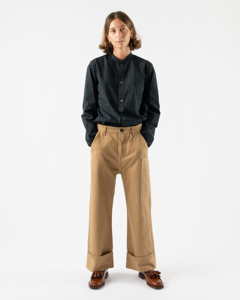 Sofie-DHoore-Boyd-Long-Sleeve-Shirt-in-Woven-Black-Watch-Santa-Barbara-Boutique-Jake-and-Jones-Sustainable-Fashion