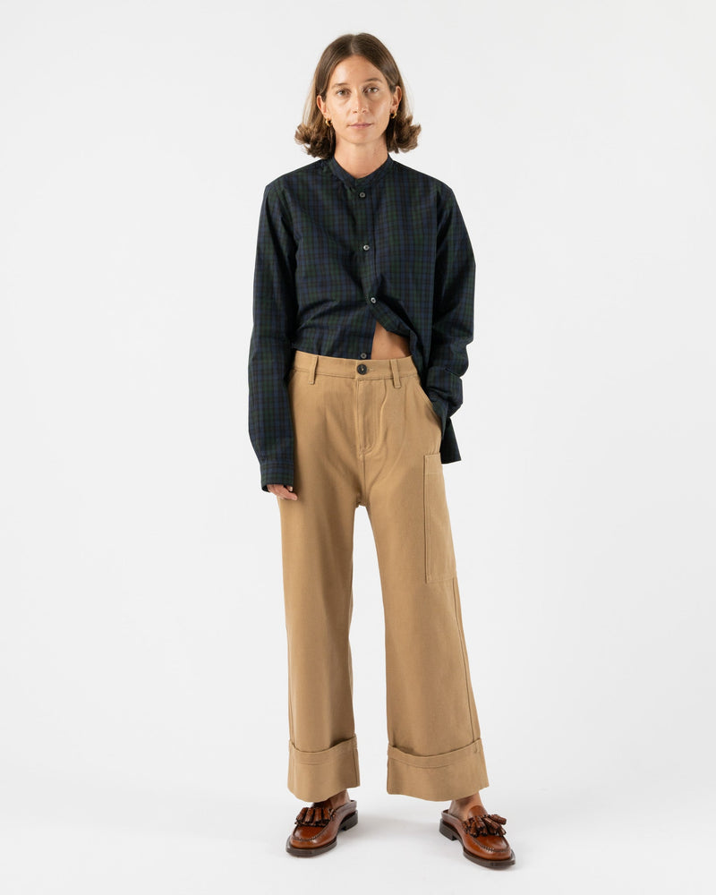 Sofie-DHoore-Boyd-Long-Sleeve-Shirt-in-Woven-Black-Watch-Santa-Barbara-Boutique-Jake-and-Jones-Sustainable-Fashion
