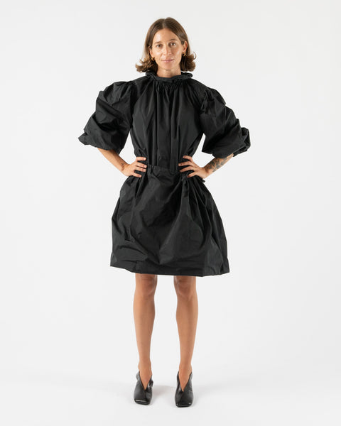 Sofie D'Hoore Devil Pota Dress in Woven Black Curated at Jake and