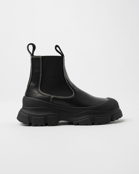 Sofie D'Hoore Fabulous Rubber Chelsea Boots in Leather Black Curated at ...