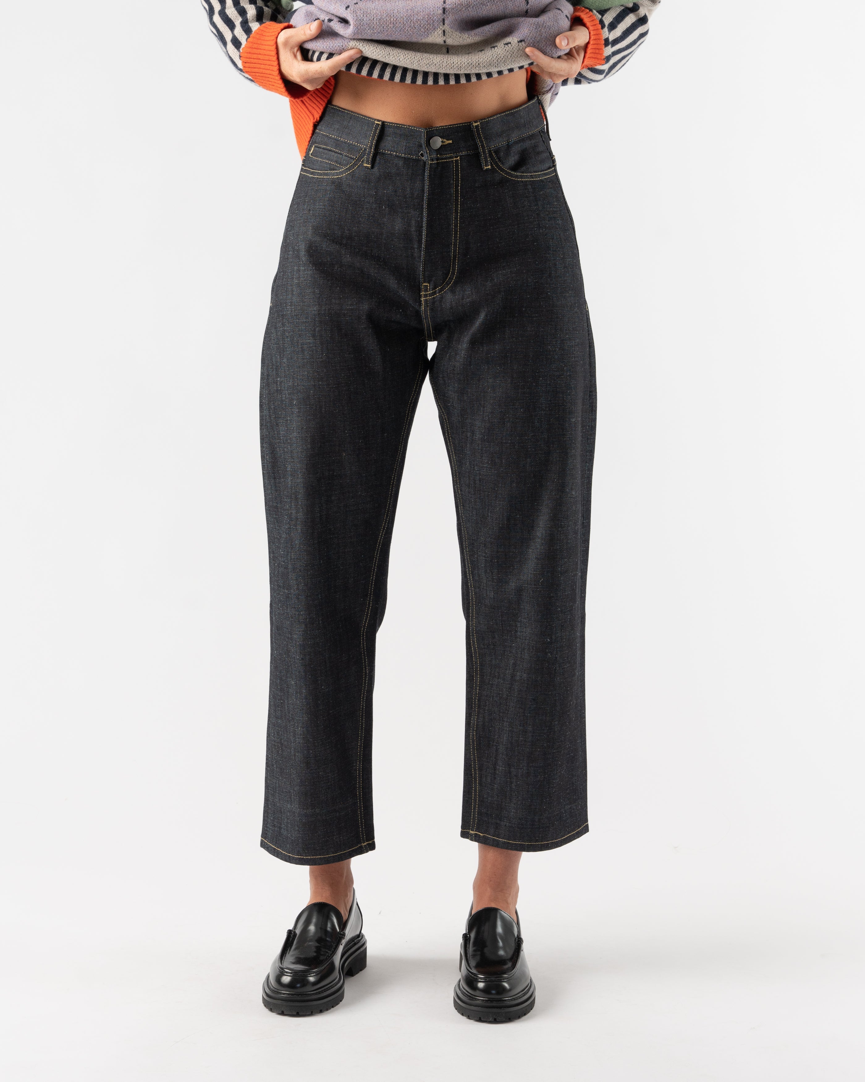 【関税込み】Studio Nicholson インディゴ Ruthe ジーンズ Ruthe Denim Pant in Worn Wash Indigo | Vintage Indigo Denim