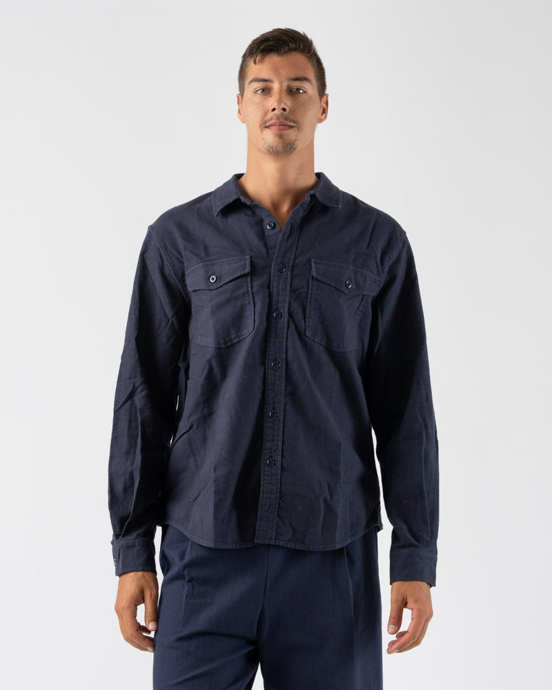Alex-Mill-Frontier-Shirt-in-Chamois-in-Navy-Santa-Barbara-Boutique-Jake-and-Jones-Sustainable-Fashion