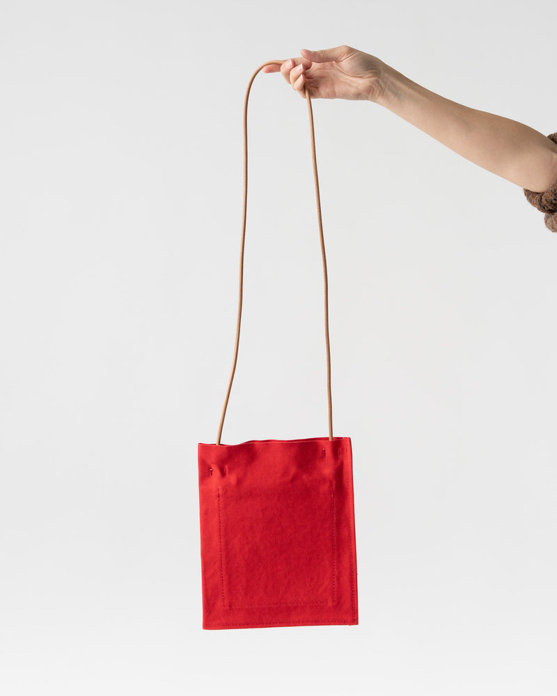 Amiacalva Washed Canvas Pochette in Red Curated at Jake and Jones