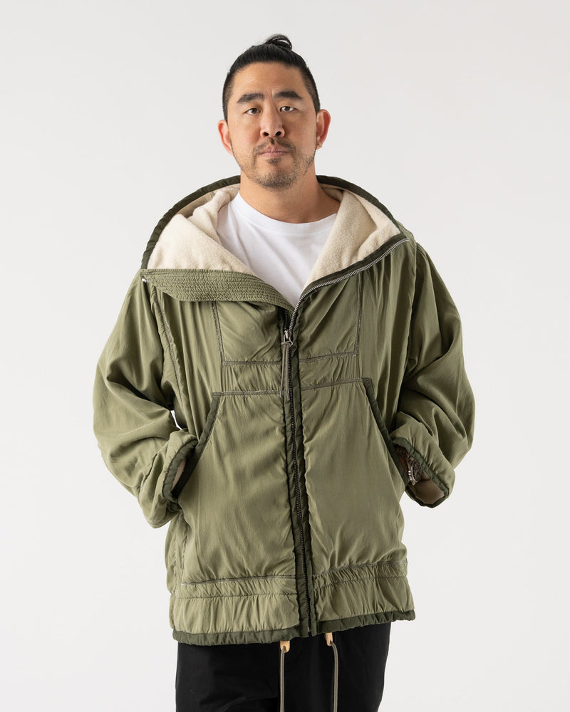 Applied Art Forms CM1-4 Silk Anorak in Military Green