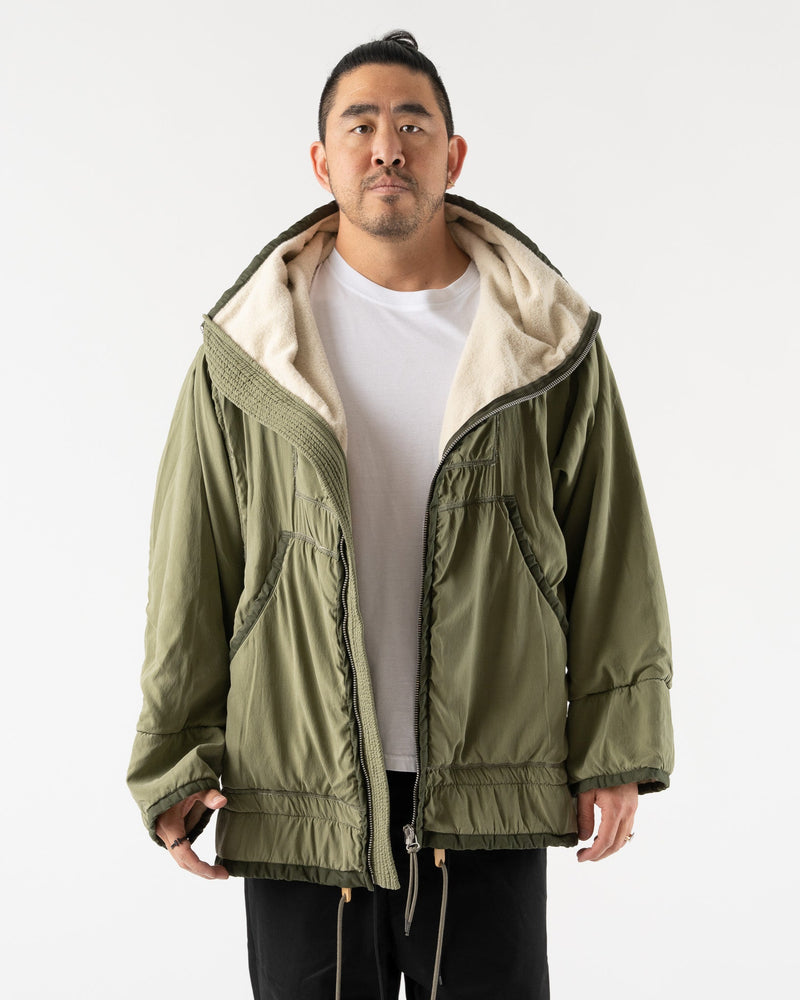 Applied Art Forms CM1-4 Silk Anorak in Military Green
