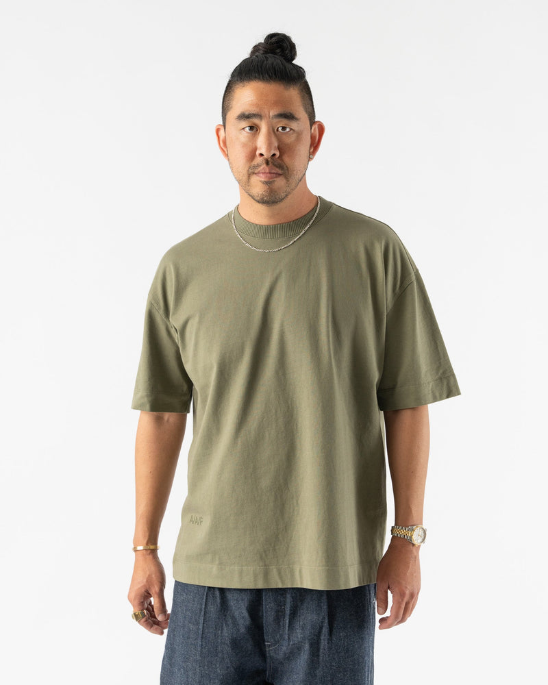 Applied-Art-Forms-LM-1-4-Oversized-T-Shirt-in-Dust-Green-Santa-Barbara-Boutique-Jake-and-Jones-Sustainable-Fashion