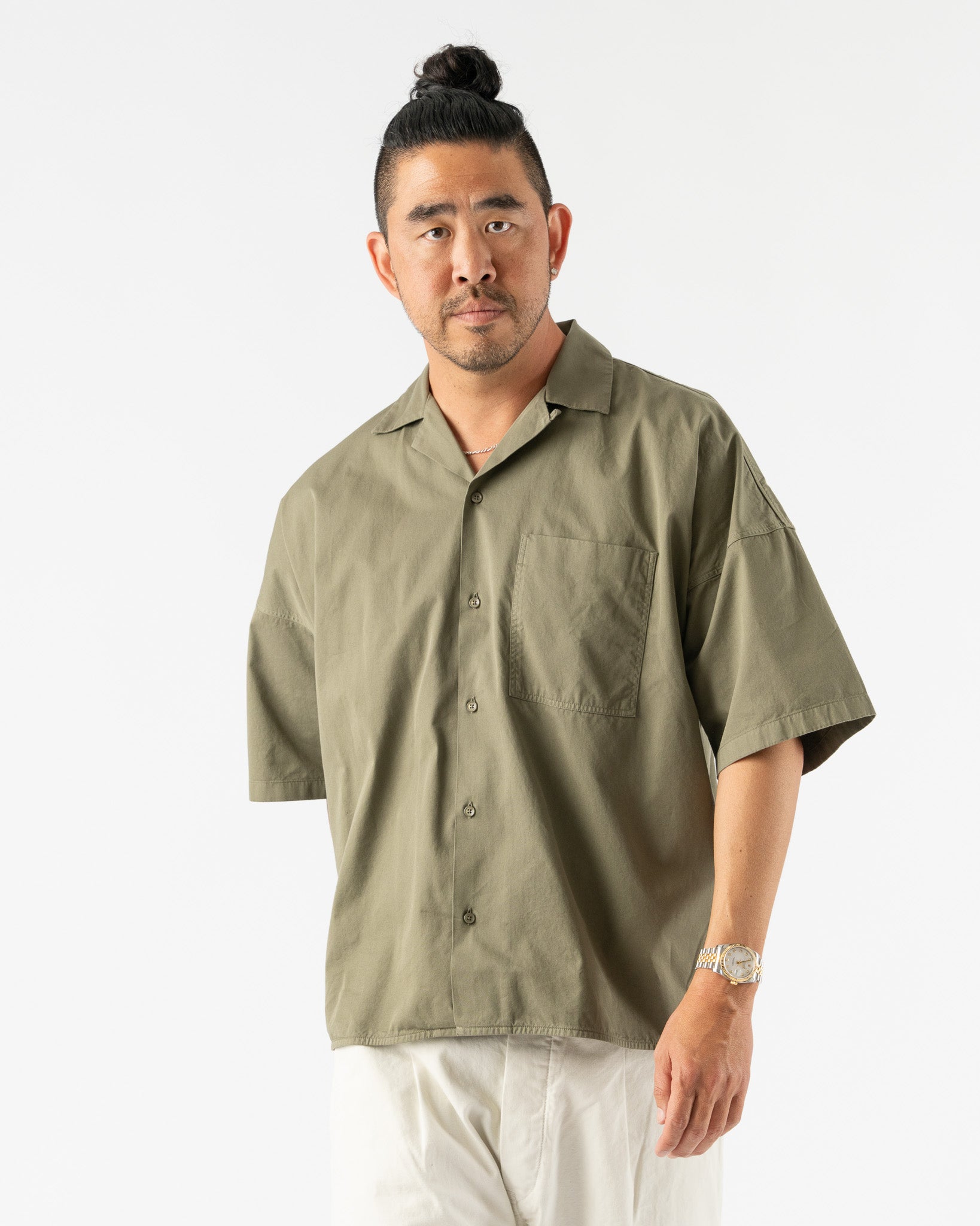 Applied-Art-Forms-PM2-1-Short-Sleeve-Shirt-in-Dust-Green-Santa-Barbara-Boutique-Jake-and-Jones-Sustainable-Fashion