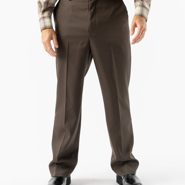 Auralee Light Wool Max Gabardine Slacks in Dark Brown Curated at