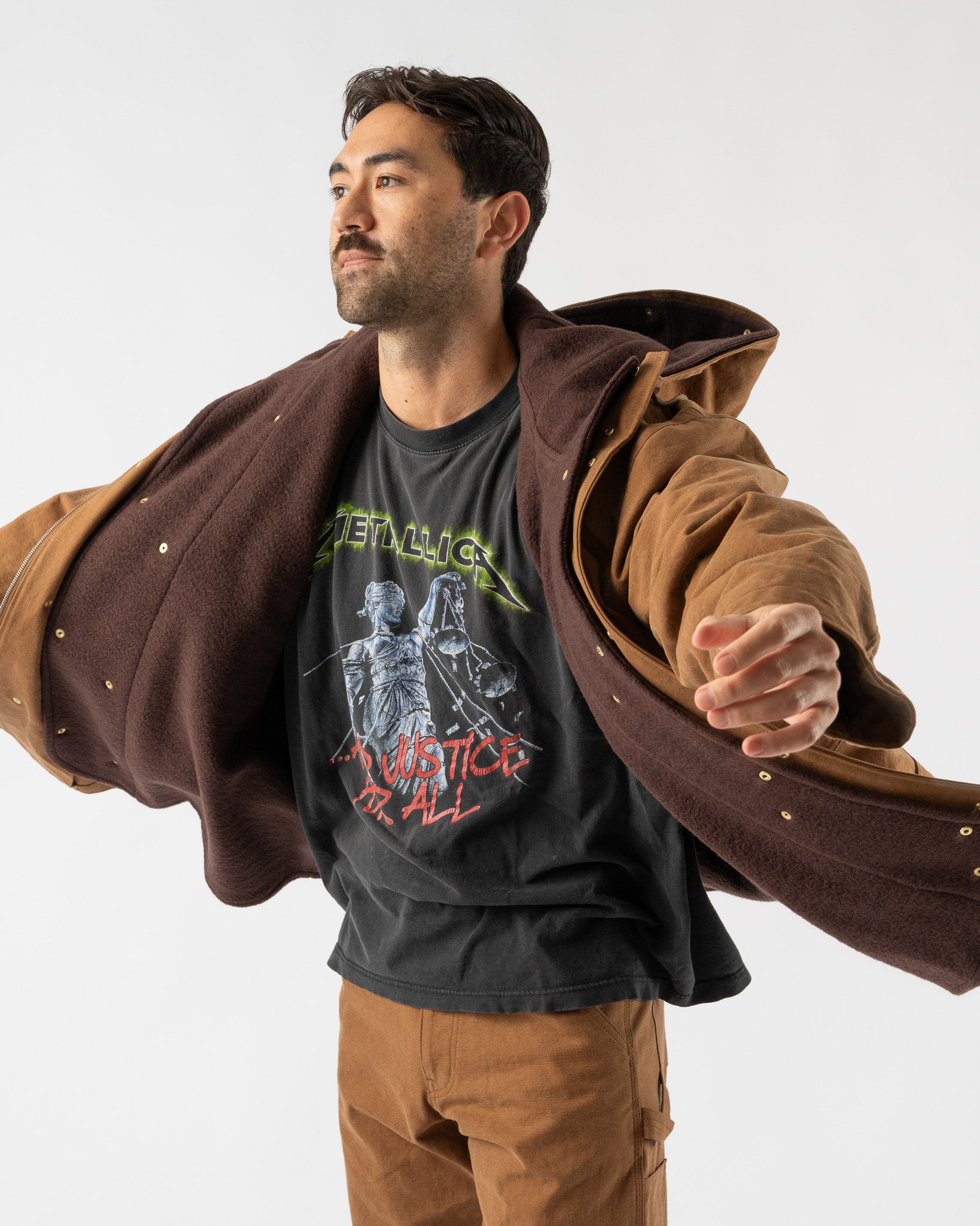 Auralee Washed Heavy Canvas Liner Coat Curated at Jake and Jones