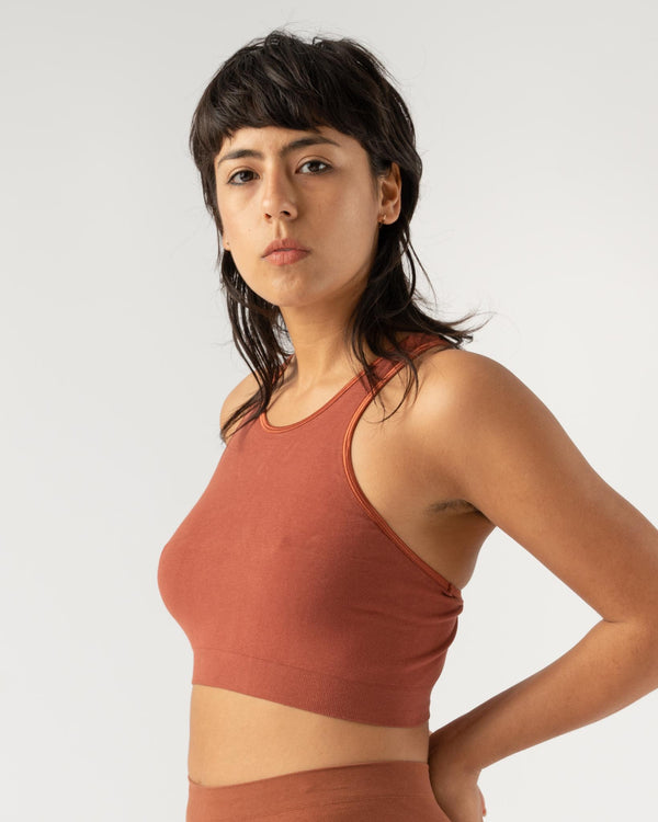 Baserange Oleta Highneck Bra in Rust