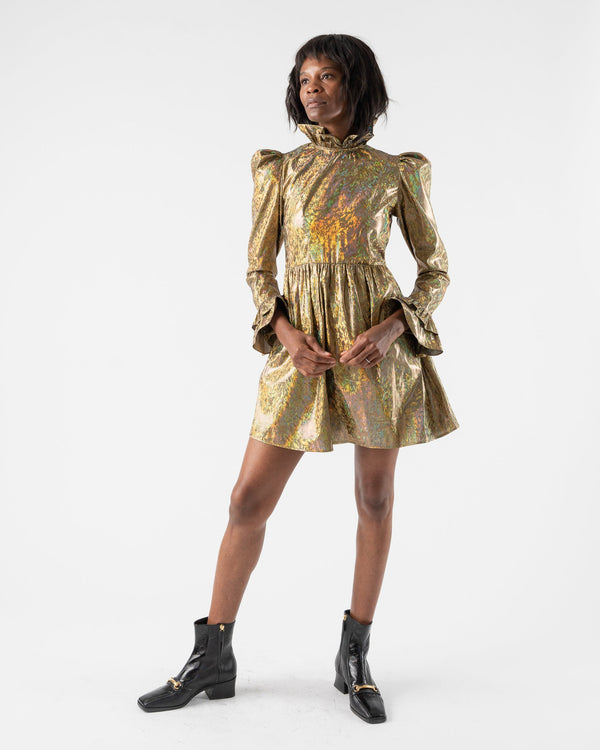 batsheva-mini-prairie-dress-in-gold-holographic-lame-rsrt23-jake-and-jones-a-santa-barbara-boutique-curated-slow-fashion