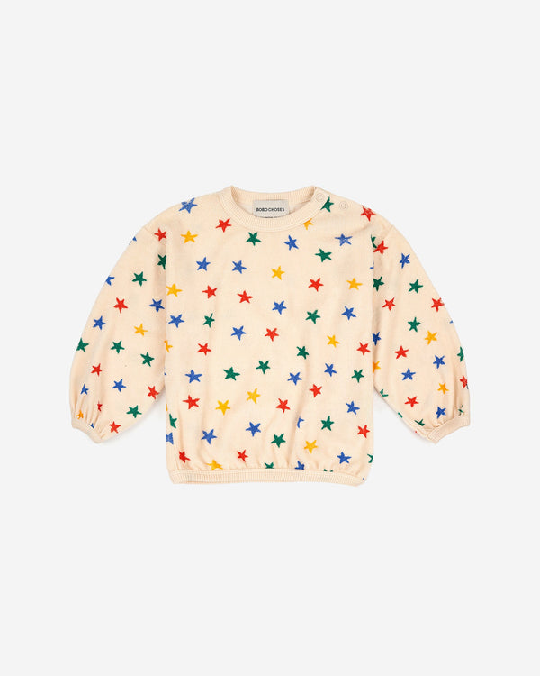 Bobo Choses Baby Multicolor Stars All Over Terry Sweatshirt
