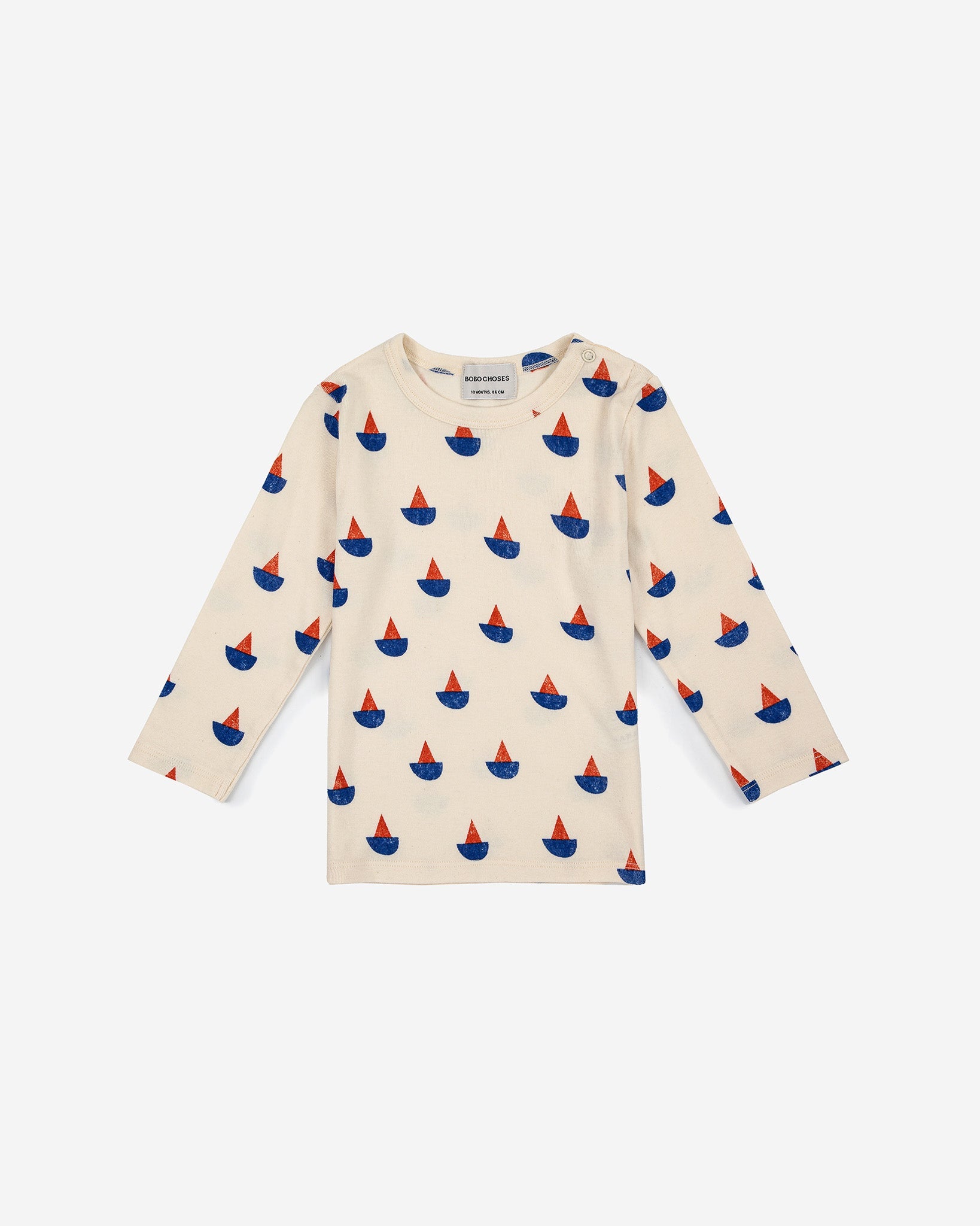 Bobo Choses Baby Sail Boat All Over Long Sleeve T-Shirt