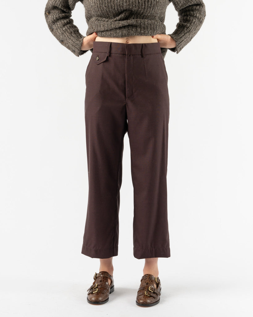 Caron Callahan Carisi Pant in Chocolate Tropical Wool Curated at