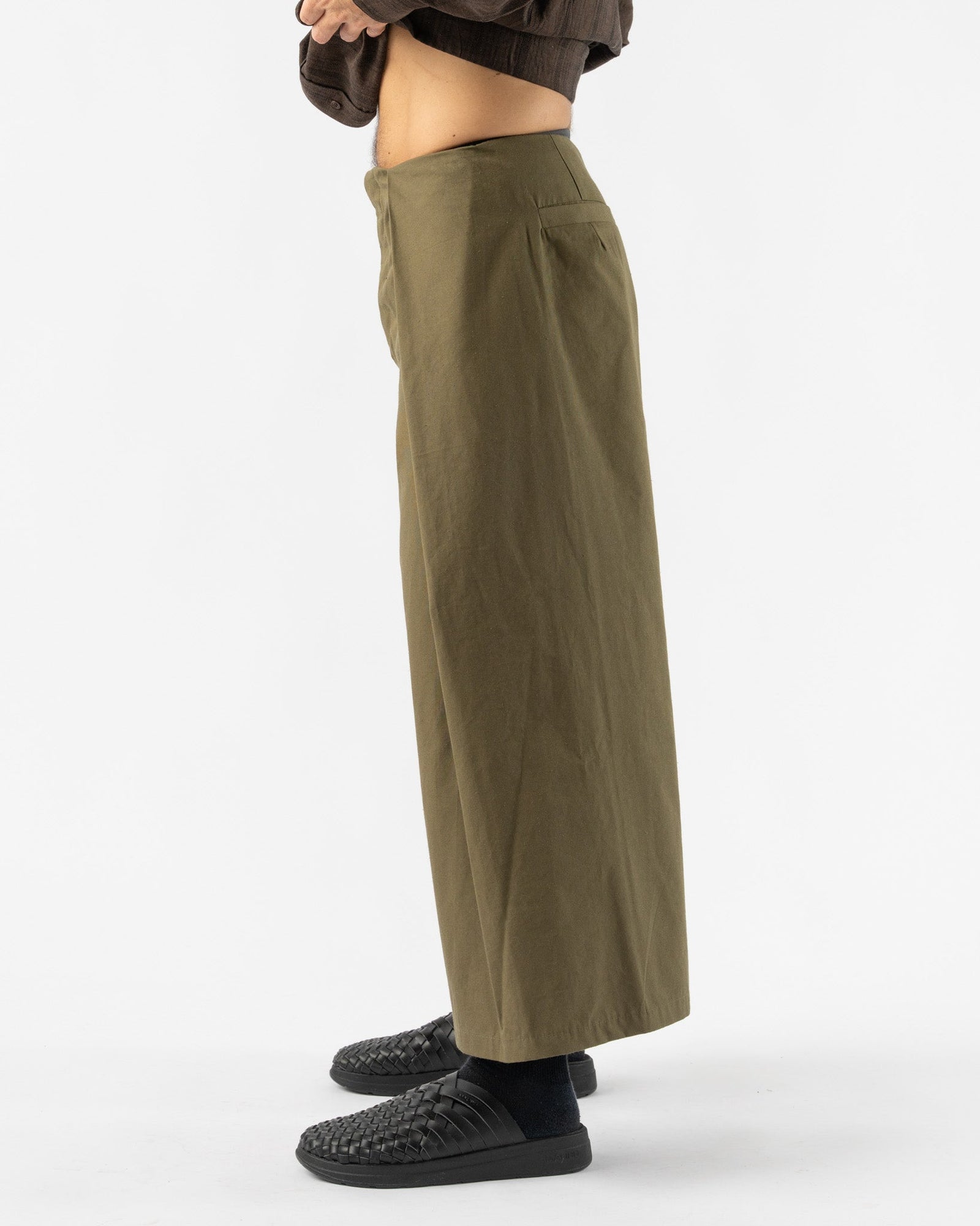 Cawley Japanese Silk Cotton Cropped Maxwell Trouser in