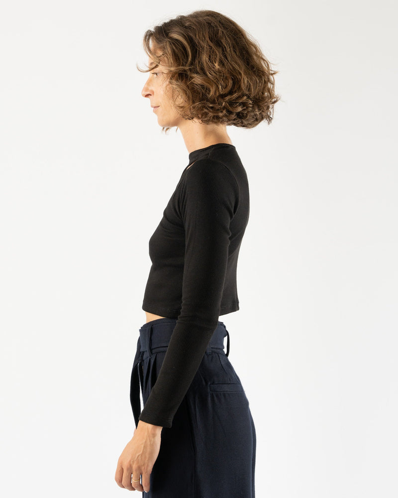 Delfina-Balda-Long-Sleeve-Cut-Out-Top-in-Black-Santa-Barbara-Boutique-Jake-and-Jones-Sustainable-Fashion