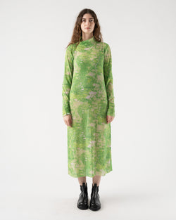 henrik-vibskov-long-mesh-plisse-dress-in-green-ridle-ps23-jake-and-jones-a-santa-barbara-boutique
