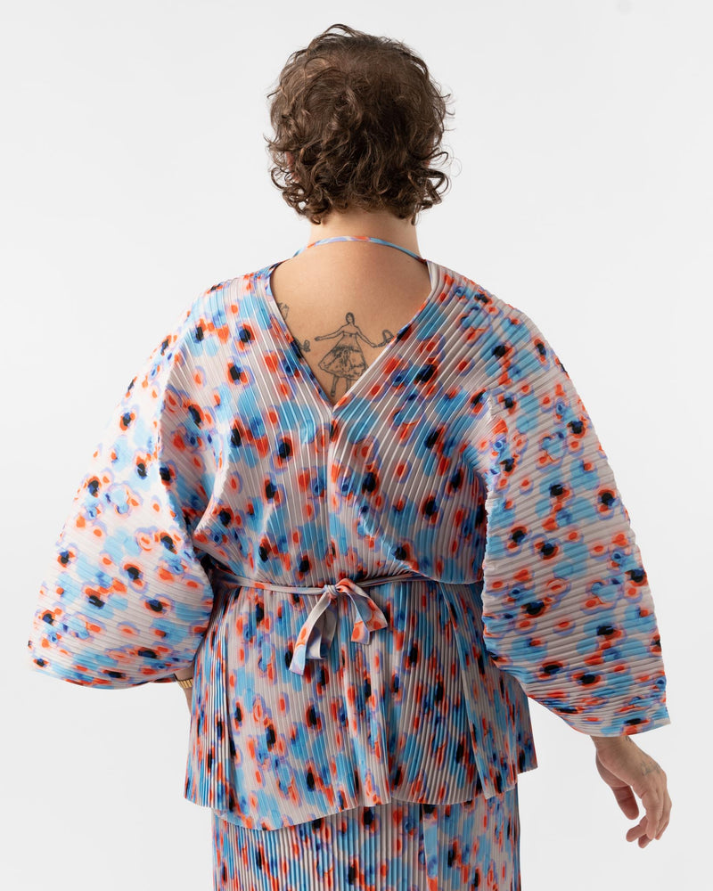 Henrik Vibskov Satellite Plissé Blouse in Light Moon Flowers