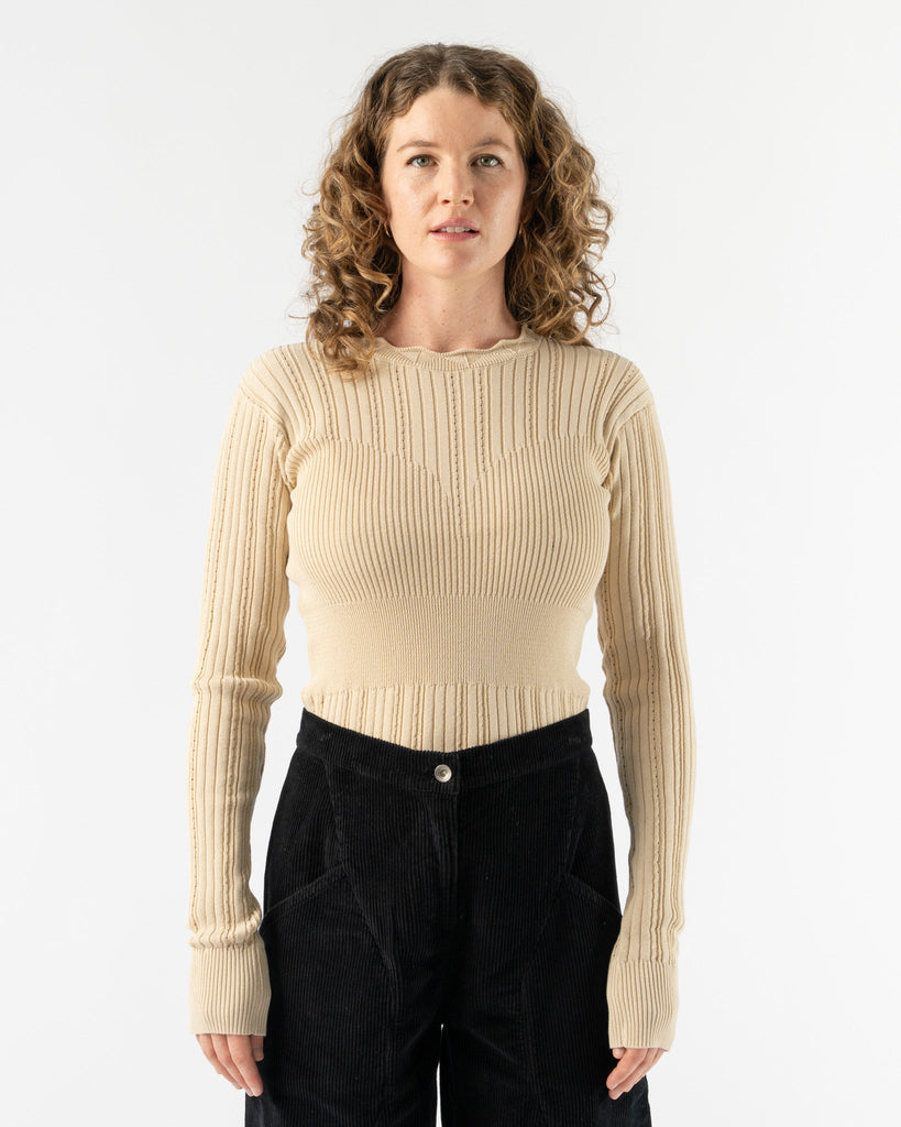 Henrik Vibskov Transparent Block Knit Blouse in Angora Curated at