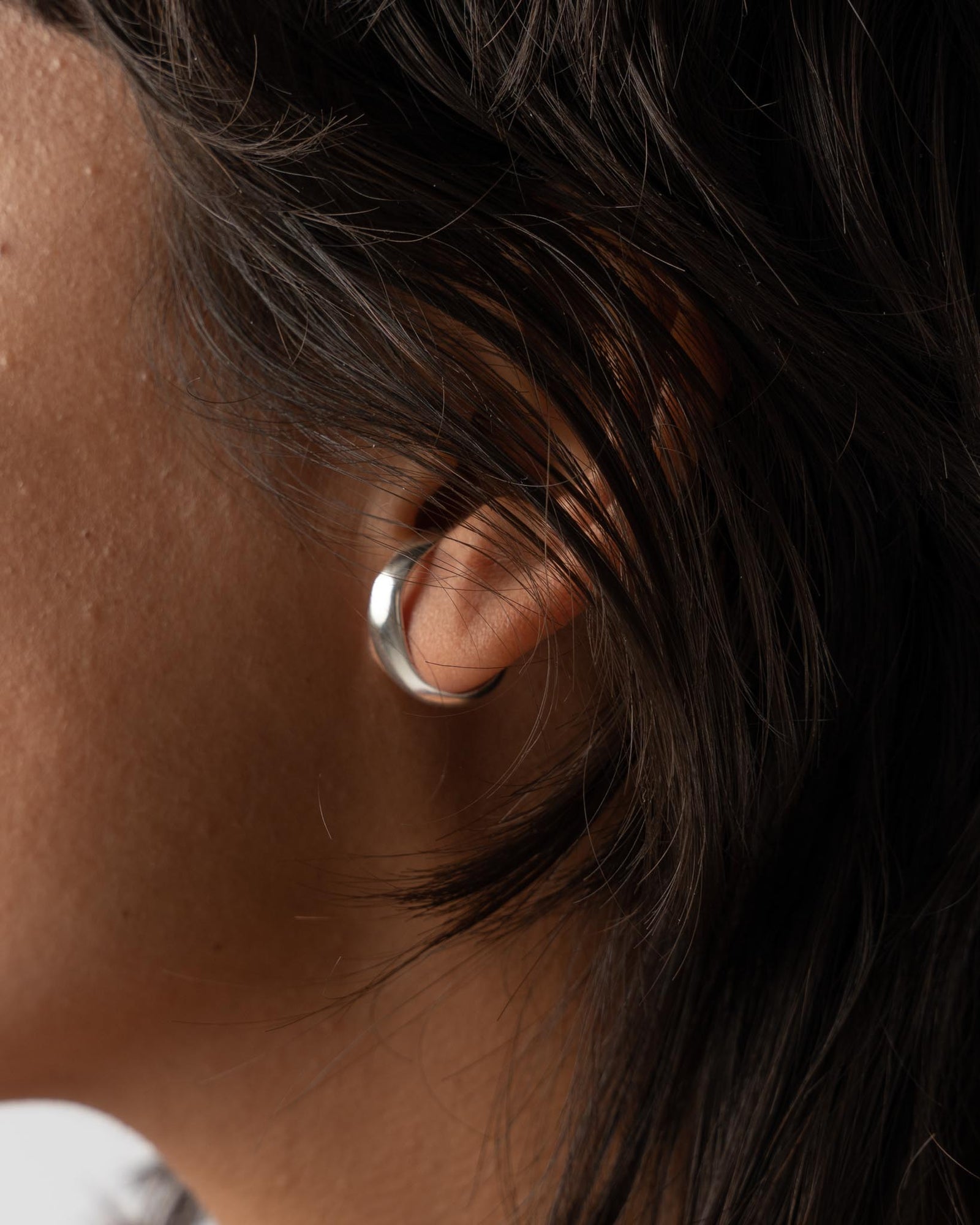 Hernan Herdez Irregular Lobe Hoops Curated at Jake and Jones