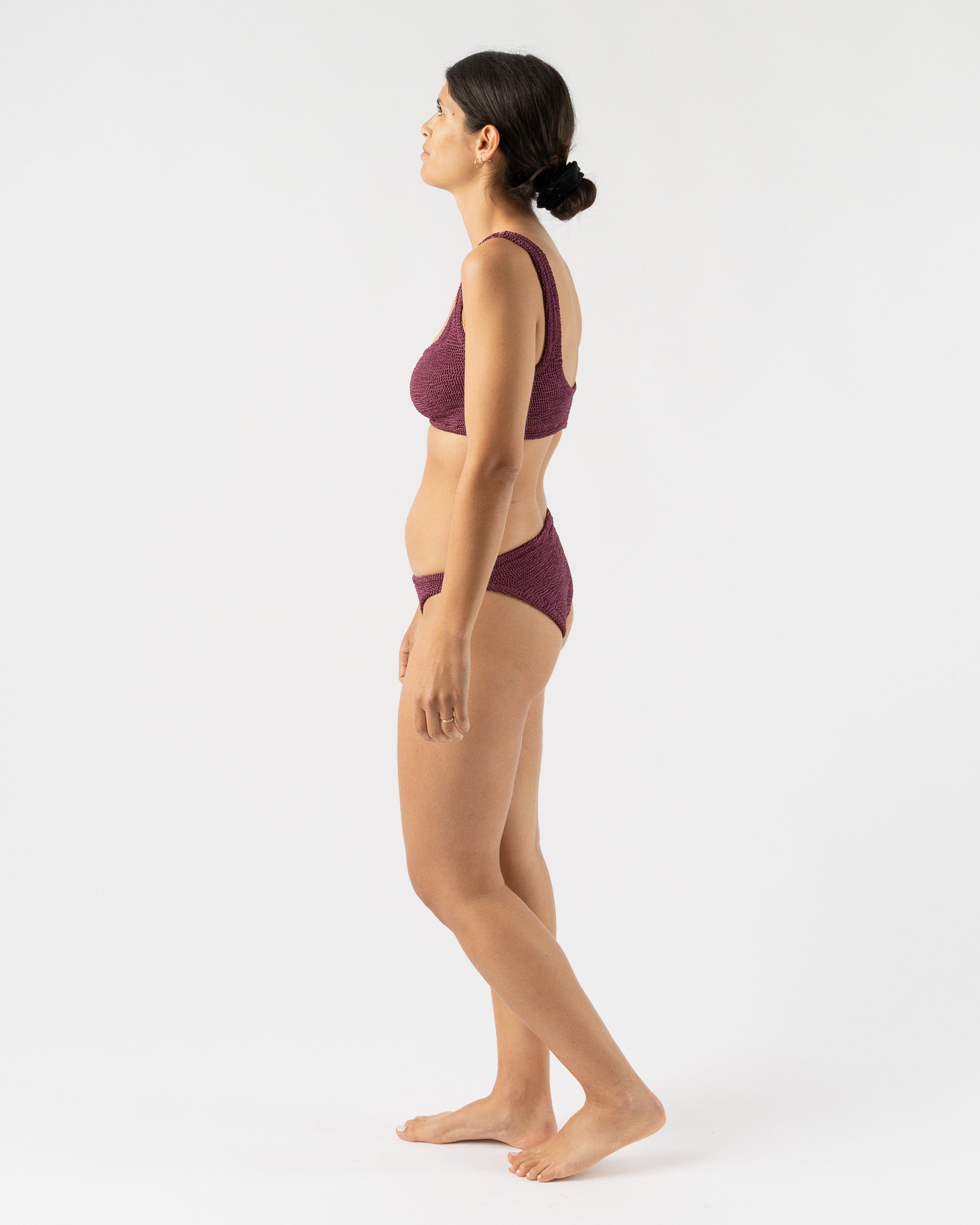 Hunza Xandra Bikini in Metallic Grape Curated at Jake and Jones