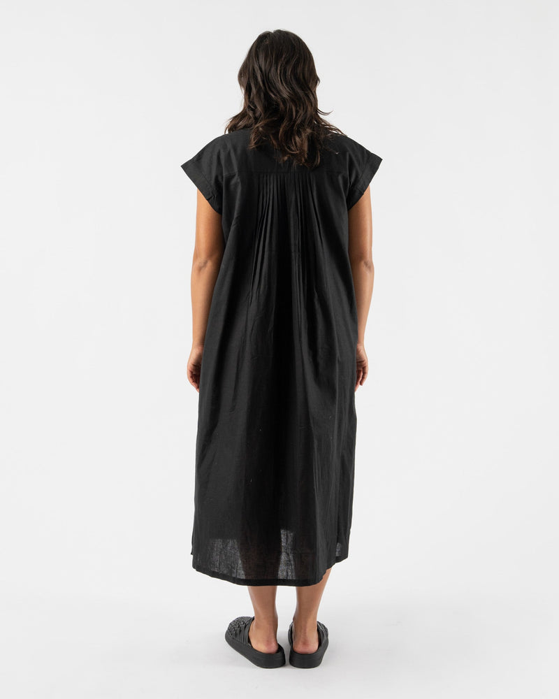 Ichi-Antiquités-Tuck-Drape-Dress-in-Black-jake-and-jones-santa-barbara-boutique-curated-slow-fashion