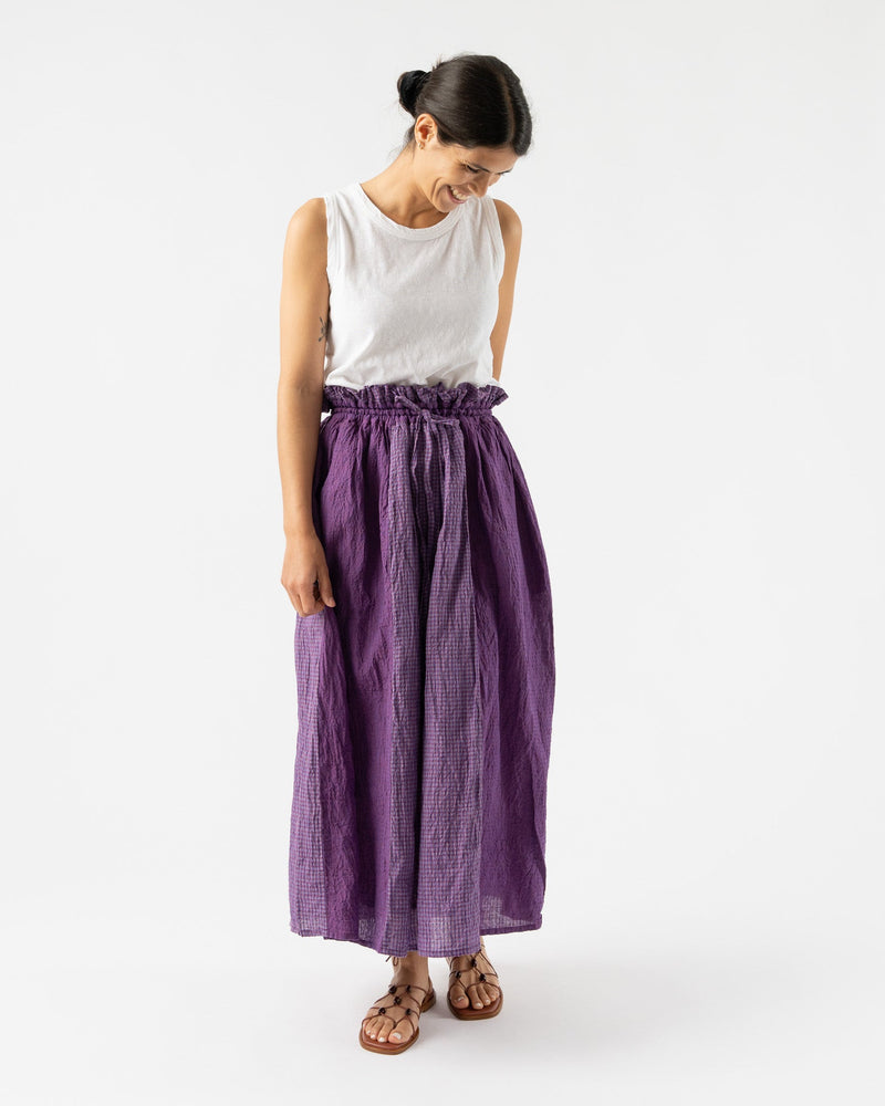 Ichi-Antiquités-Washer-Gingham-Panel-Skirt-in-Violet-jake-and-jones-santa-barbara-boutique-curated-slow-fashion
