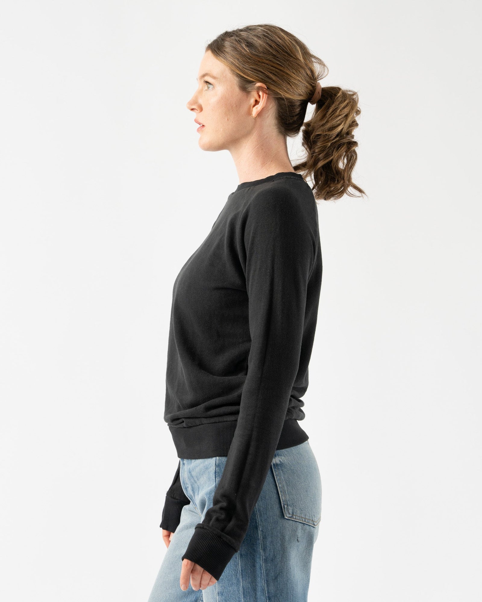 Jungmaven Alpine Raglan Sweatshirt in Black Curated at Jake and Jones