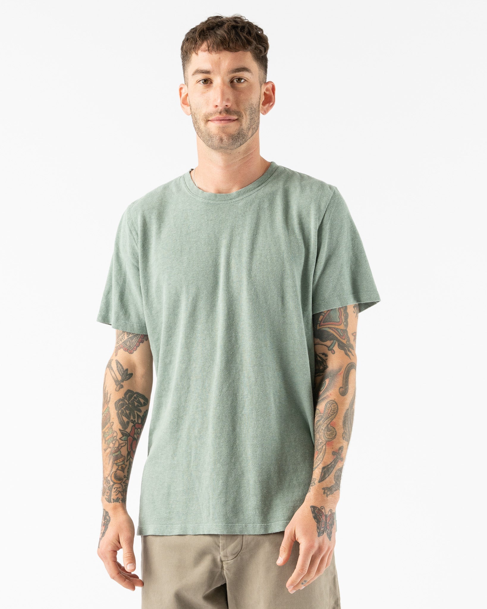 Jungmaven-Baja-Tee-in-Clay-Green-Santa-Barbara-Boutique-Jake-and-Jones-Sustainable-Fashion