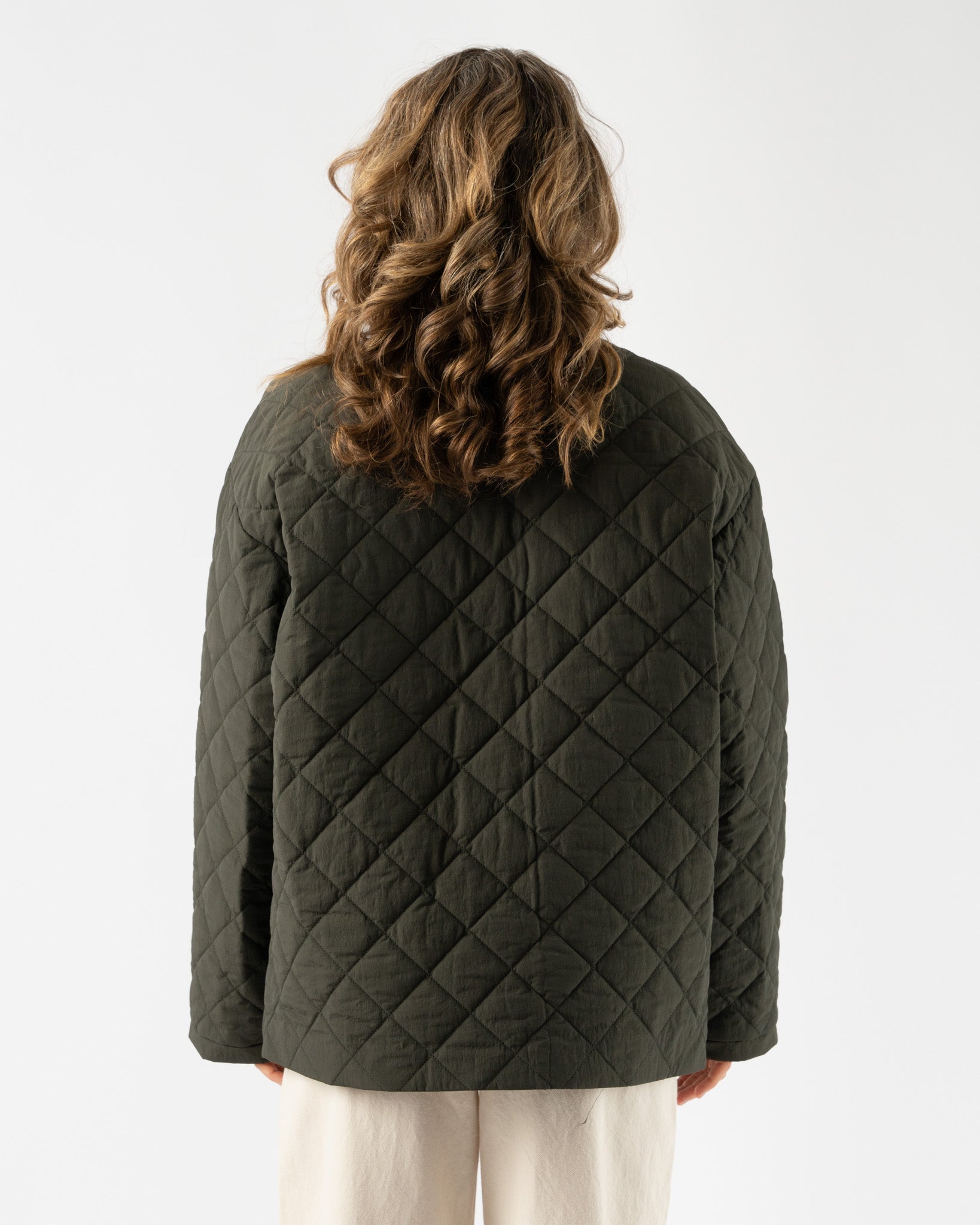 KASSL-Long-Taffeta-Blouson-Jacket-in-Dark-Green-Santa-Barbara-Boutique-Jake-and-Jones-Sustainable-Fashion