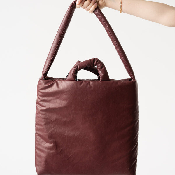 KASSL Medium Pillow Bag in Bordeaux Oil