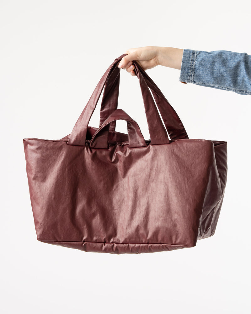 Brown Luxury Tote Bag Coated Canvas and Leather Lulu