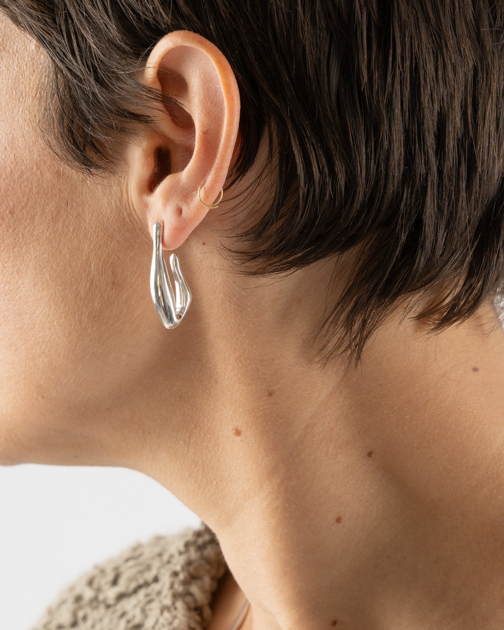 Leigh-Miller-Amoeba Hoops-in-Sterling-Silver-Santa-Barbara-Boutique-Jake-and-Jones-Sustainable-Fashion