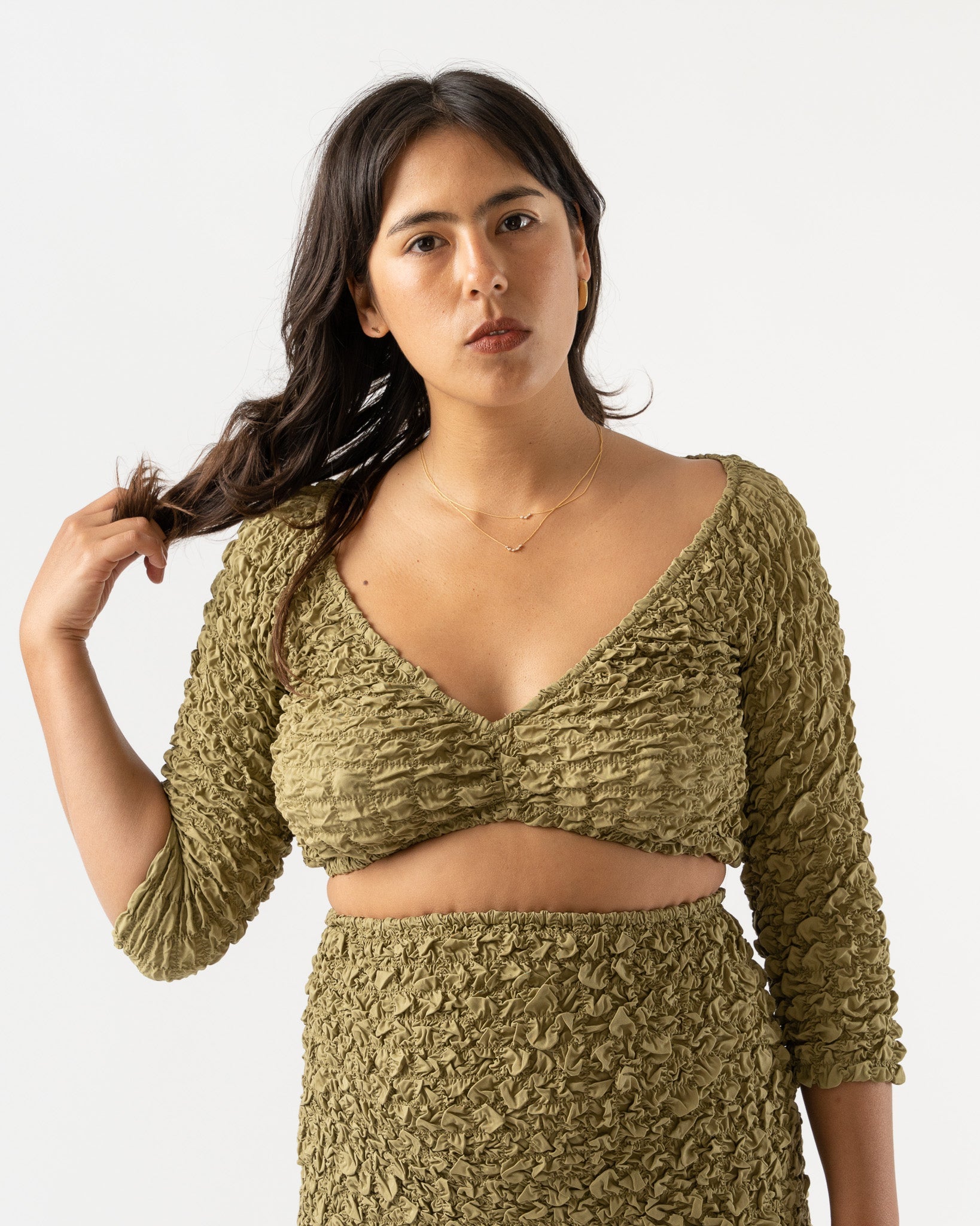 Mara-Hoffman-Aja-in-Olive-jake-and-jones-santa-barbara-boutique-curated-slow-fashion