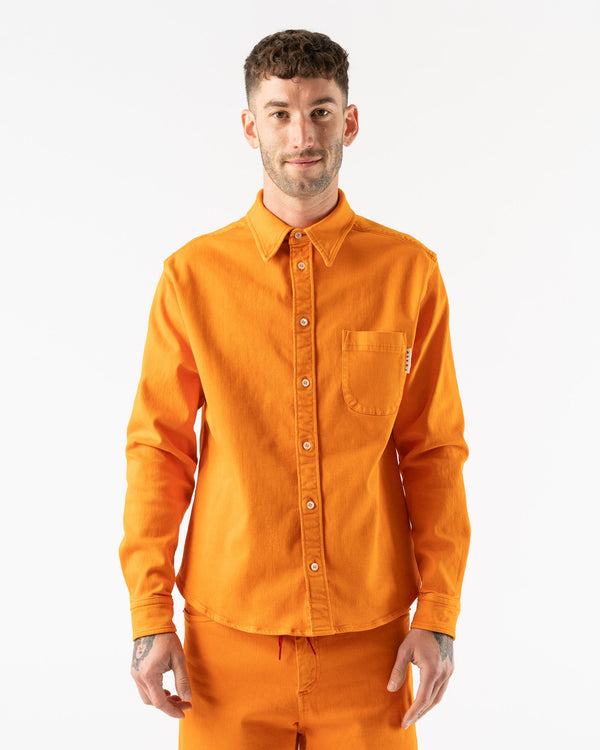 Marni-Classic-Fit-Shirt-in-Organic-Denim-in-Carrot-jake-and-jones-santa-barbara-boutique-curated-slow-fashion