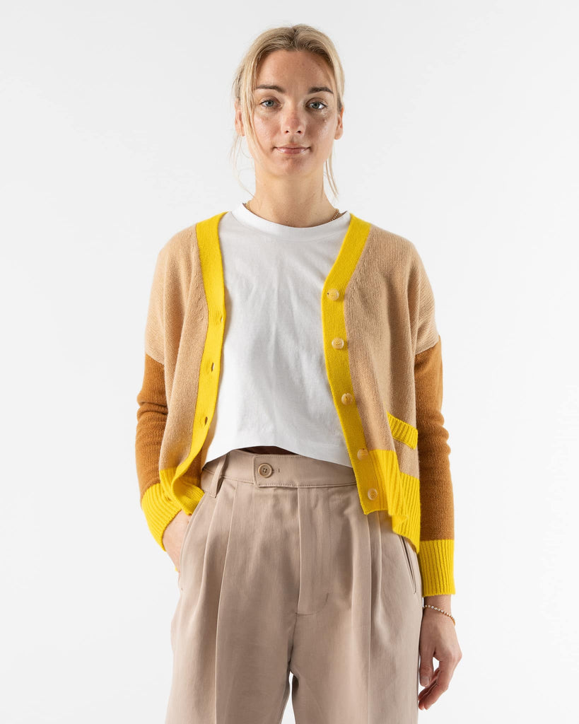 Marni colour-block cashmere cardigan - Neutrals