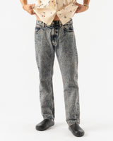 Marni Marble Dyed Cotton Denim in Royal Curated at Jake and Jones