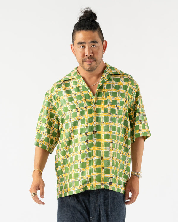 Marni-Short-Sleeve-Shirt-in-Primary-Green-Check-Fields-Santa-Barbara-Boutique-Jake-and-Jones-Sustainable-Fashion
