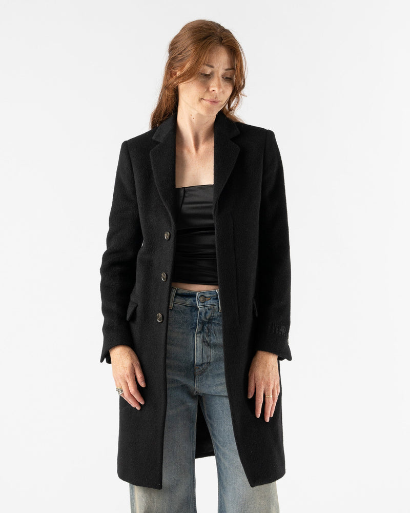 MM6 Maison Margiela Coat in Black Curated at Jake and Jones