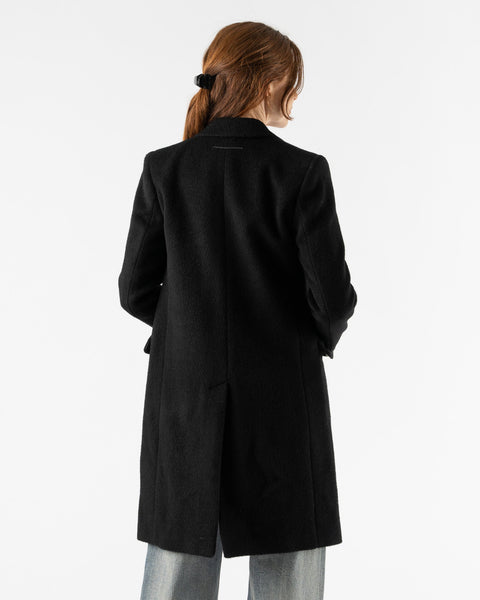 Maison Margiela check-pattern wool coat - Black