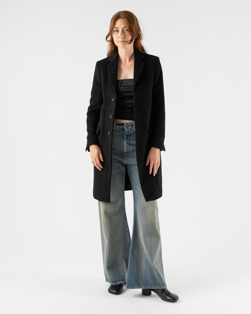 MM6 Maison Margiela Coat in Black Curated at Jake and Jones