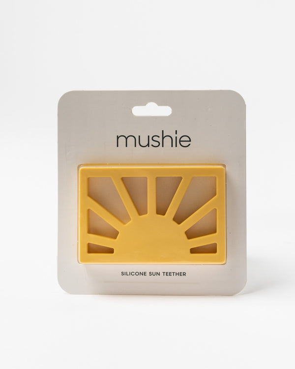 Mushie-Sun-Teether-in-Muted-Yellow-Santa-Barbara-Boutique-Jake-and-Jones-Sustainable-Fashion