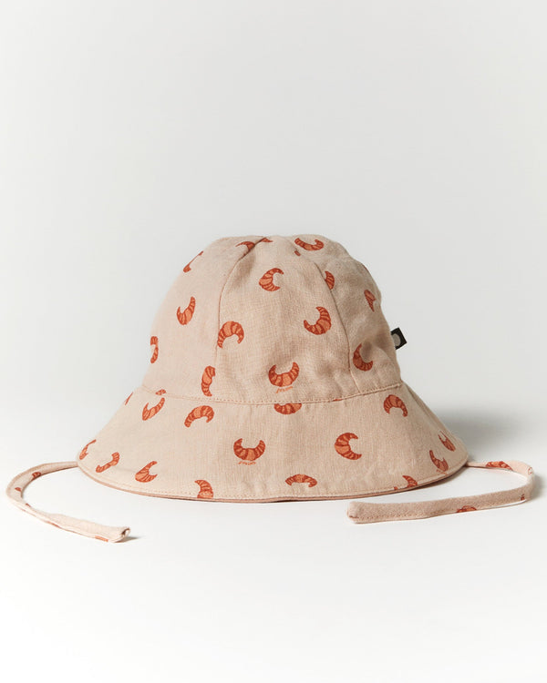 Oeuf Baby Hat in Silver Peony and Croissant