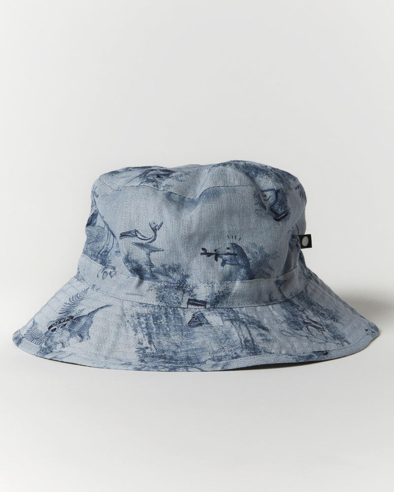 Oeuf Kid Hat in Ciel and Toile De Jouy