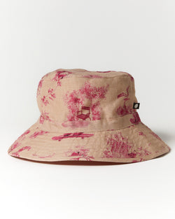 Oeuf Kid Hat in Silver Peony and Toile De Jouy