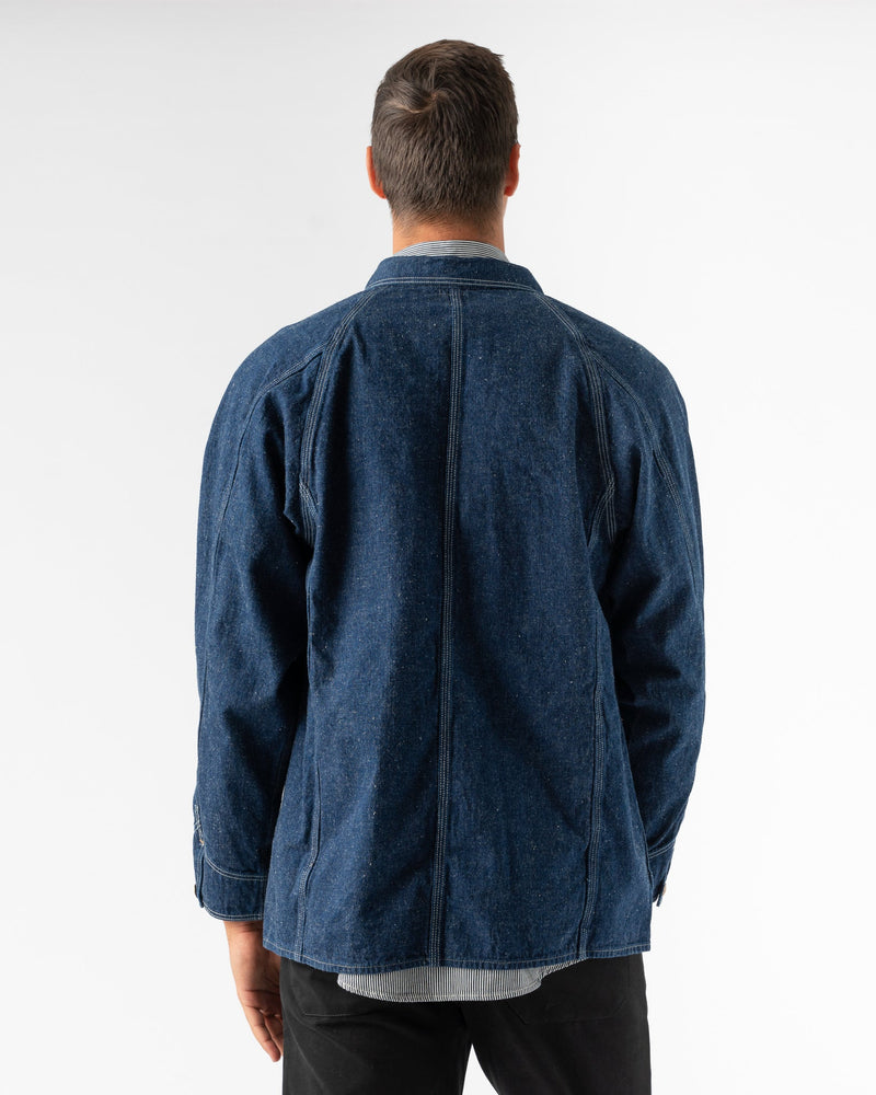 orSlow 50's Coverall Jacket in Denim One Wash. Curated at Jake and