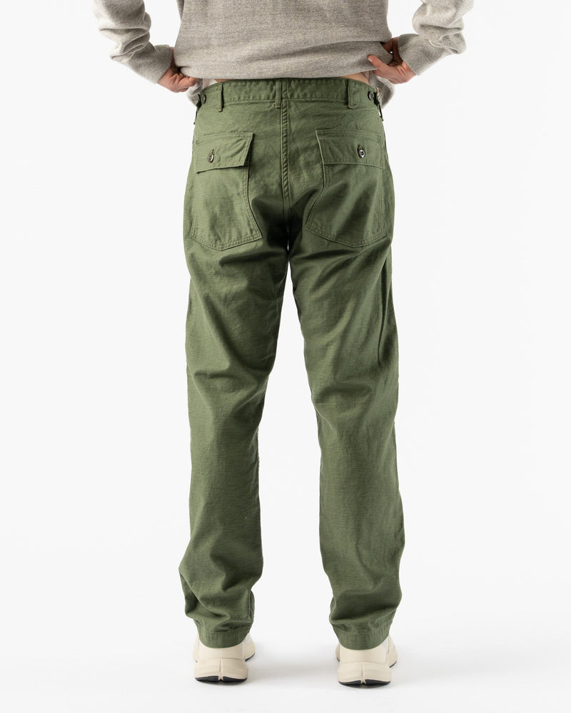 orSlow Slim Fatigue Pants Green Curated at Jake and Jones