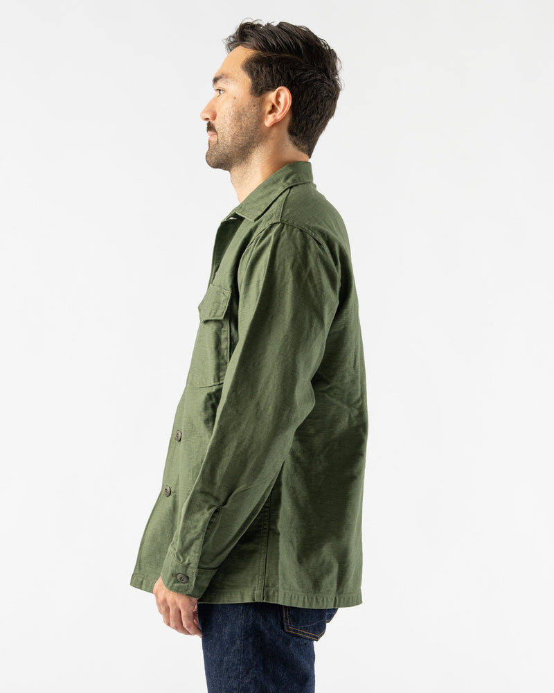 orSlow-U.S.-Army-Fatigue-Shirt-in-Green-Santa-Barbara-Boutique-Jake-and-Jones-Sustainable-Fashion