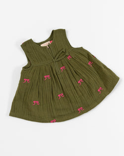 pink-chicken-girls-jade-top-in-olive-bows-ss23-jake-and-jones-santa-barbara-boutique-curated-slow-fashion